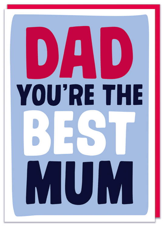 A text based Fathers Day card about the best mum