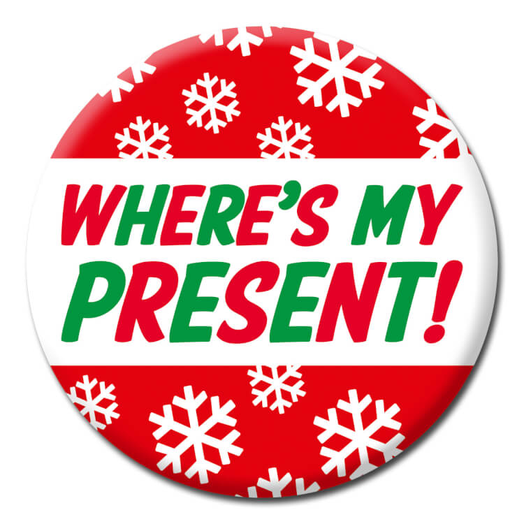 Where's My Present Badge Dean Morris Cards