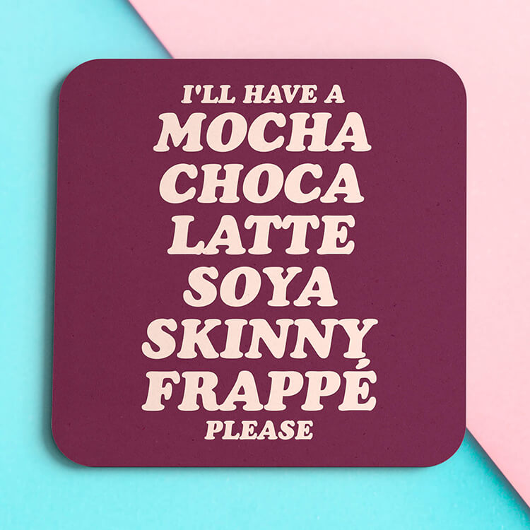 Mocha choca latte Coaster Dean Morris Cards