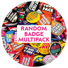 A random pack of ten badges