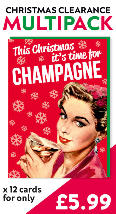 A multipack of 12 x This Christmas it's time for Champagne