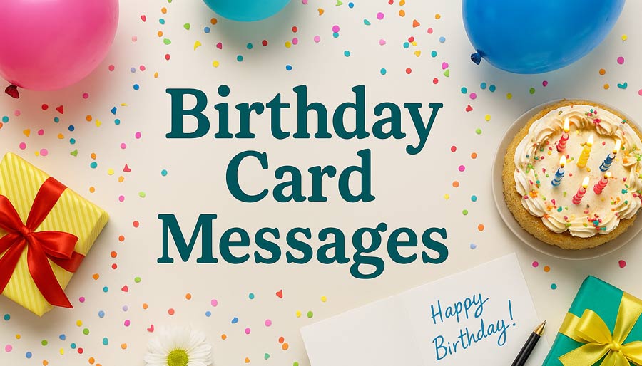 Birthday card messages for family and friends