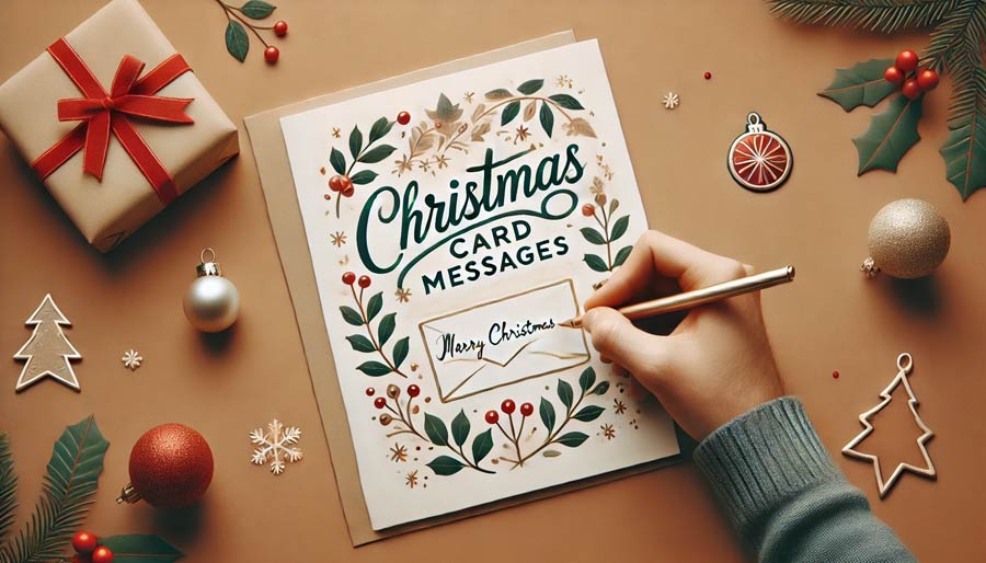 Christmas card messages for family and friends, including short xmas messages