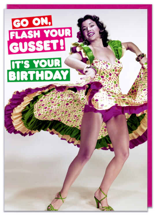 Go On Flash Your Gusset Card