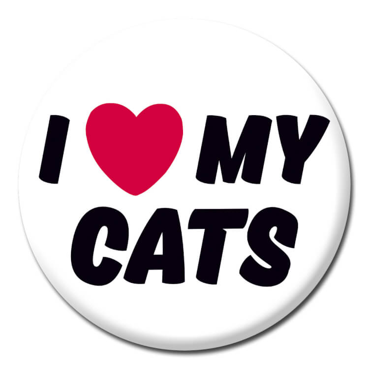 I Love My Cats Badge