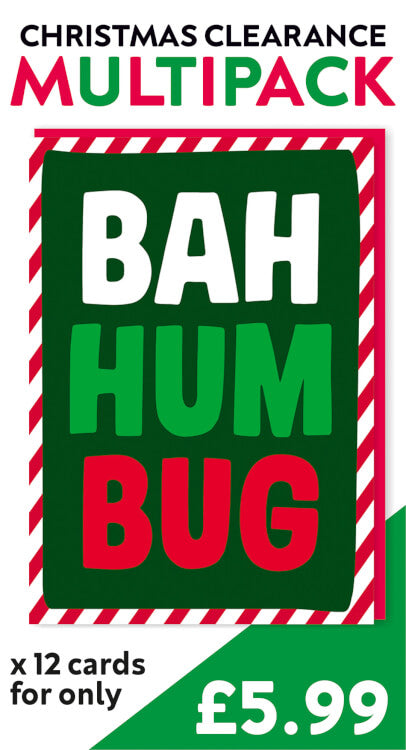 Bah Hum Bug Christmas Card Packs